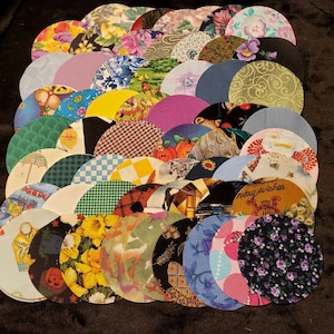 Lot of 100 5" Circle Die Cut Fabric Crafting Quilting