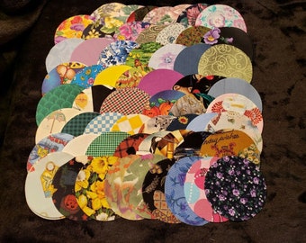Lot of 100 5&quot; Circle Die Cut Fabric Crafting Quilting