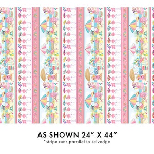Benartex Flamingogal Stripe 14305-99 Fabric Quilting Masks Crafts Sewing