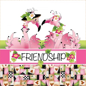 Jody Houghton Designs In Art Panel 6in Flamingo Friendship AP684