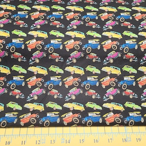 Antique Vintage Cars Cotton Fabric Quilting Sewing Crafting