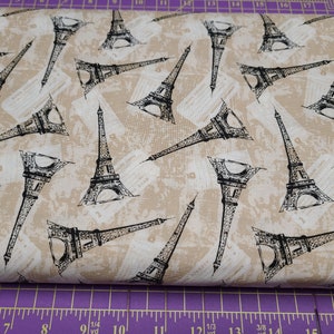 Windham Fabrics Eiffel Tower Merci Paris 52140 Cotton Fabric