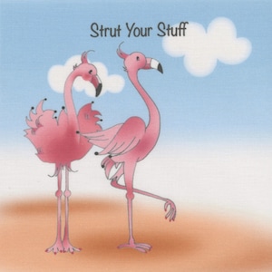 Jody Haughton Designs In Art Panel 6 in Strut Your Stuff Flamingos AP629