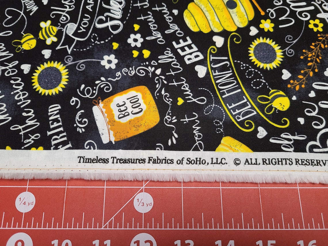 Timeless Treasures Bee Cool Bee Honest Fabric Fabric Quilting Etsy