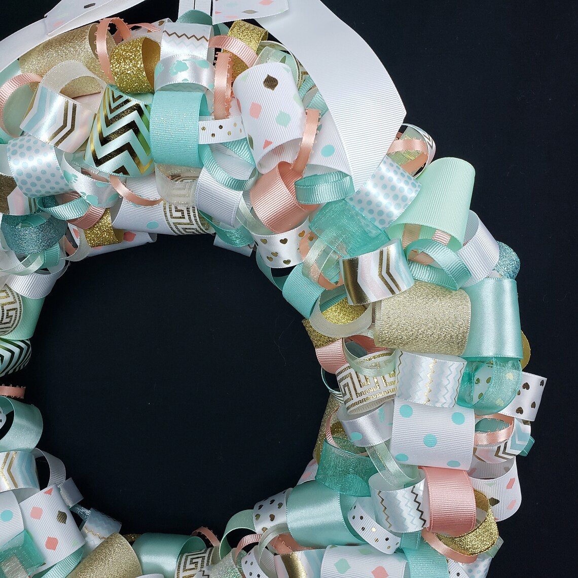 Ribbon Loop Wreath Indoor Wreaths for Year Round Screen Etsy