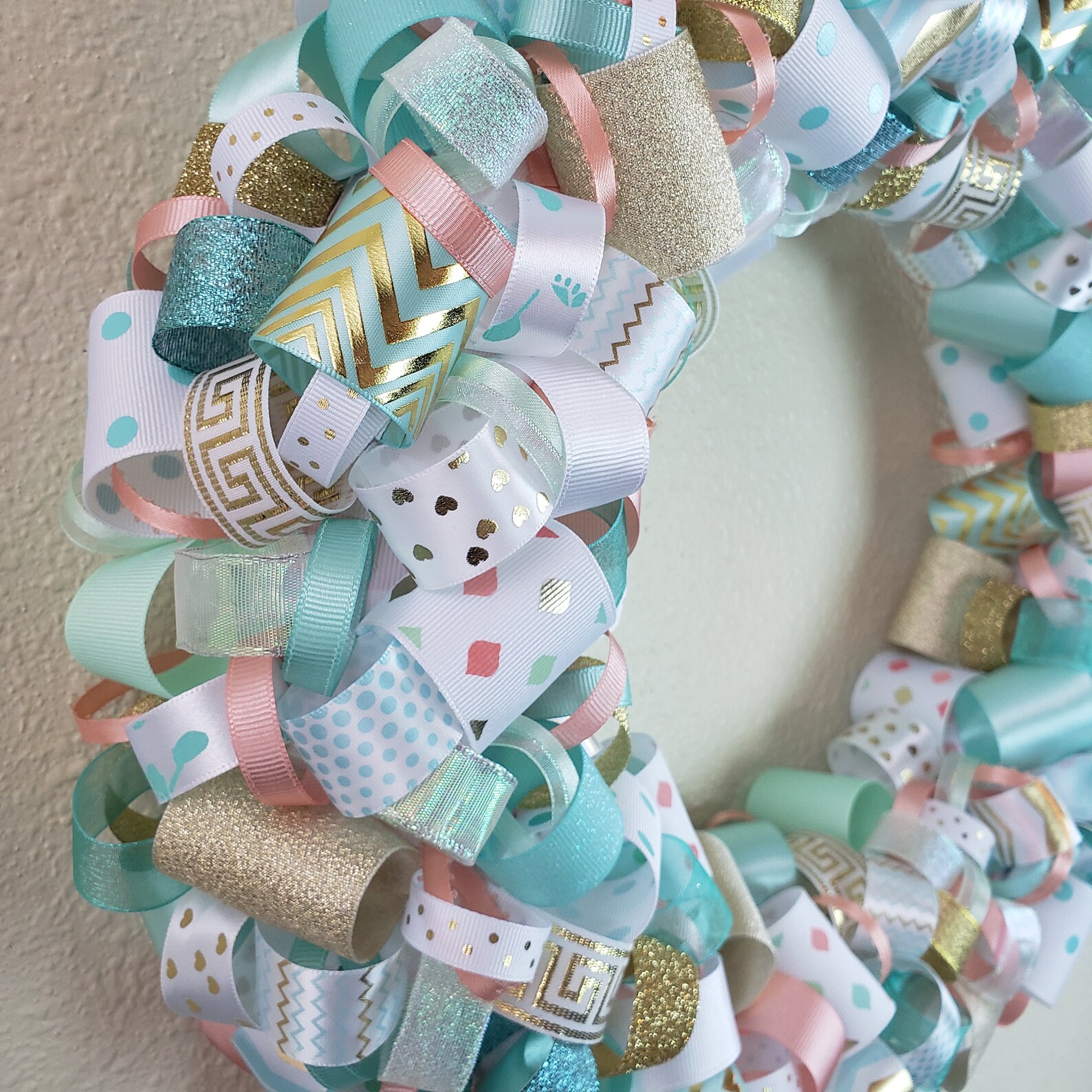 Ribbon Loop Wreath Indoor Wreaths for Year Round Screen Etsy