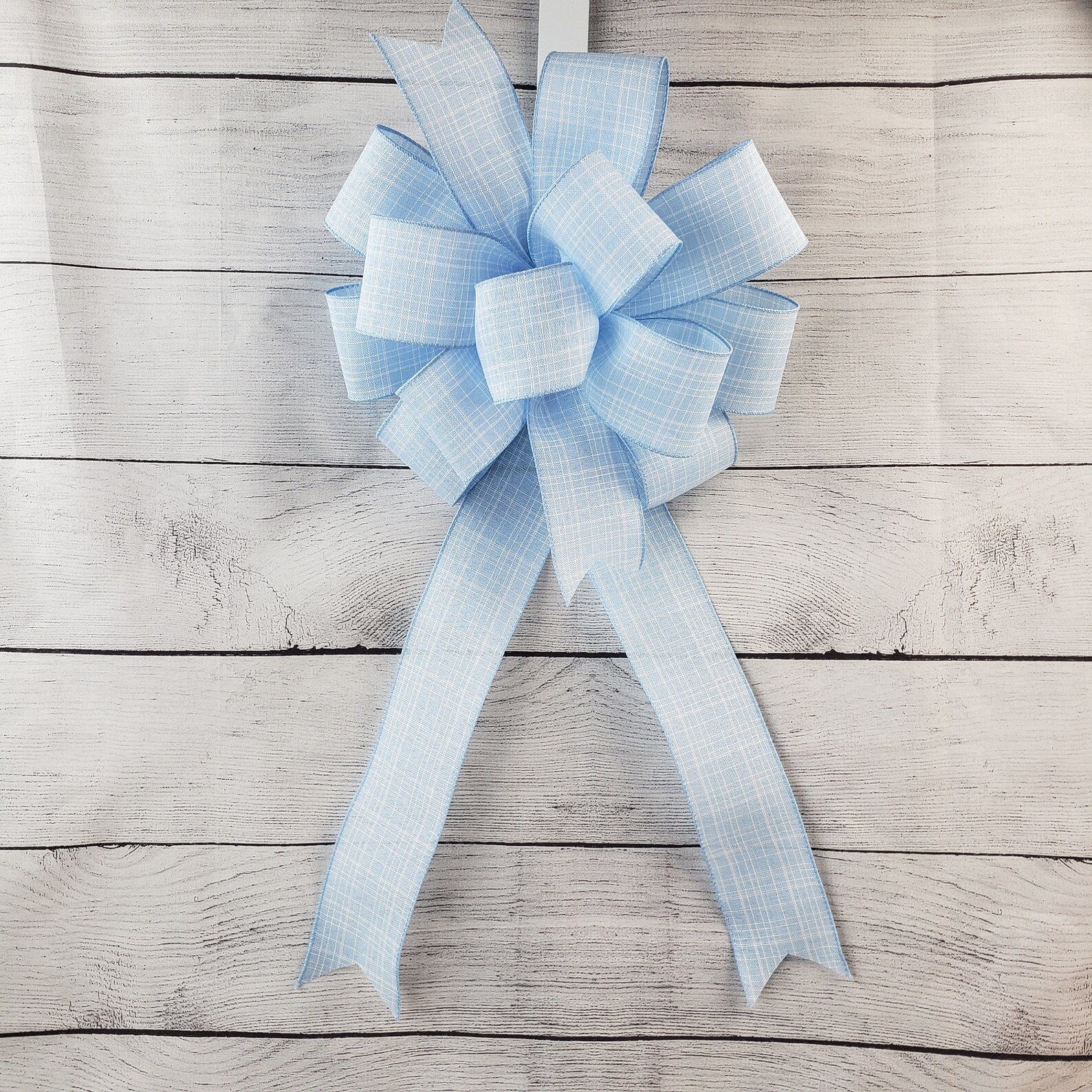 Light Blue Bow Decor Baby Boy Mailbox Bow Blue Bow For Etsy