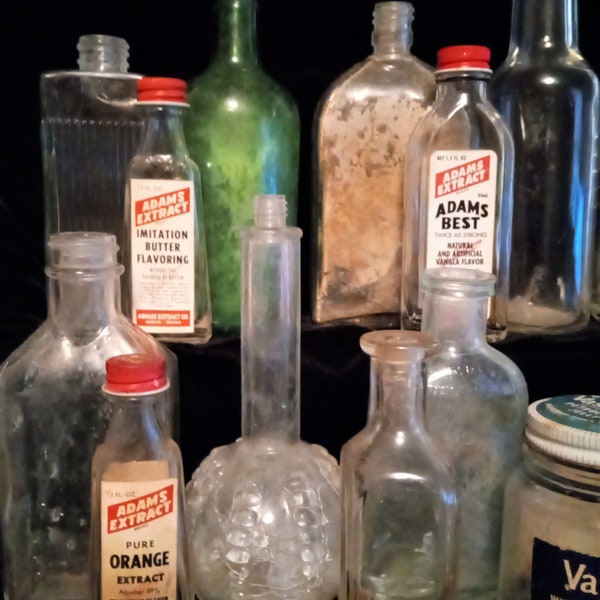 Old Glass Bottles Etsy