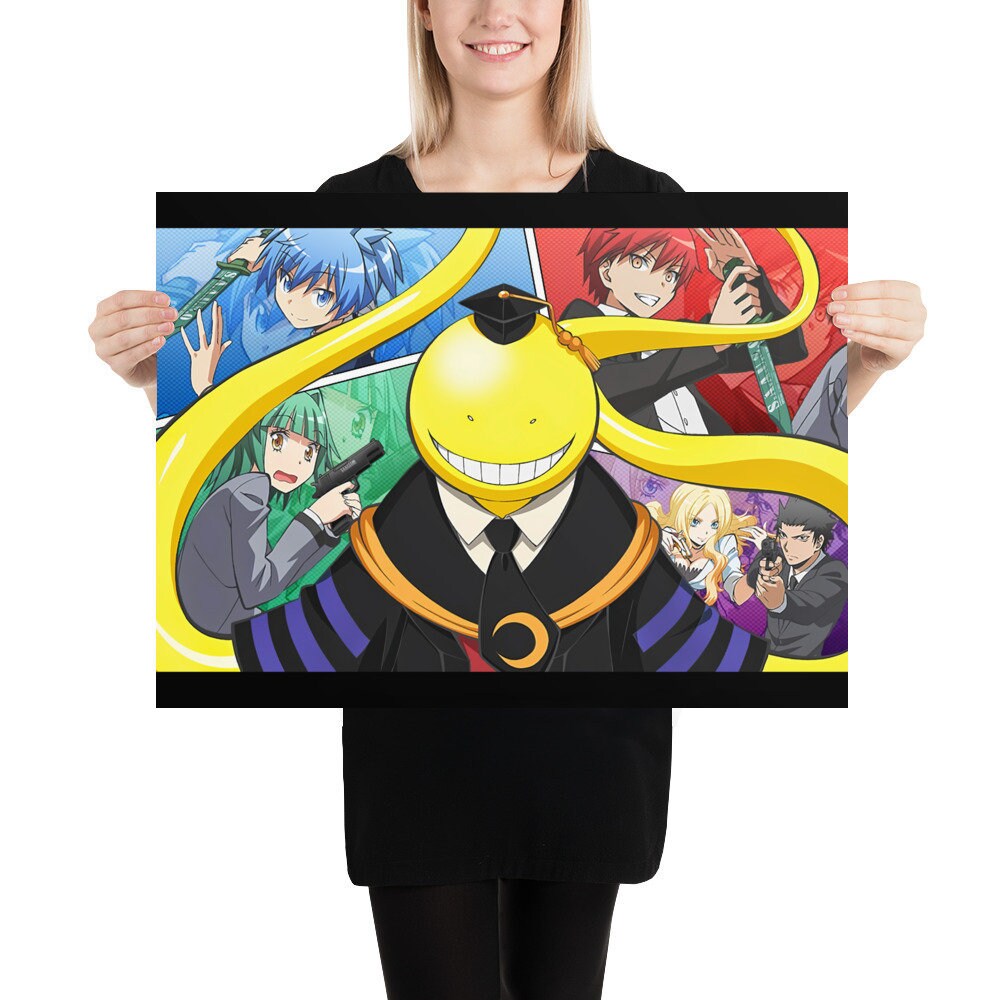 koro sensei poster assassination classroom print etsy new zealand