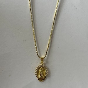 Virgin Mary necklace/gold plated jewelry