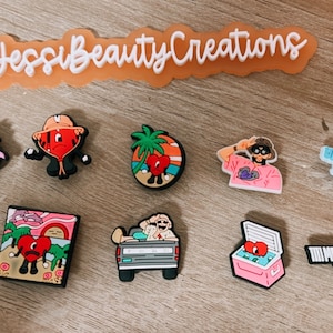 Bad Bunny Un Verano Sin Ti Charms/ Charms for shoes/ Un Verano Sin Ti Album/ Titi Me Pregunto/ Bucket Hat/ Neverita/ Shoe Clog Charms Benito