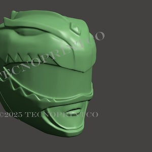 green ranger helmet for 3d printing