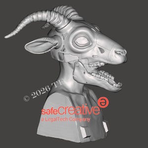 realistic goat fursuit base head