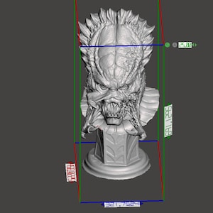 predator bust 1.1 lifesize for 3d printing