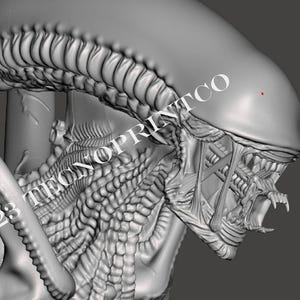 Xenomorph  Statue - 6ft / 1.80m Life Size Sci-Fi Horror Creature - 3D Print STL Files - r 1:1 Scale version 1979