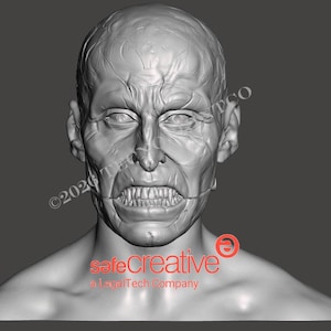 The Nun Mask STL File | 3D Printable Horror Mask with Movable Jaw | Valak Cosplay Halloween Costume | Digital Download 3D Model