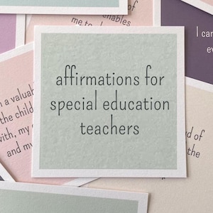 Special Education Teacher Affirmation Cards | Mindfulness (Digital Download)