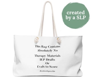 SLP appreciation | speech pathologist retirement tote, 24"x13" | retirement gift for SLP | funny retirement gift for speech therapist