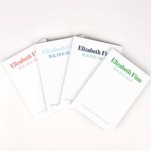 Notas adhesivas personalizadas para logopedas de 3x3 o 4x6 pulgadas / Regalo para logopedas / Material de oficina para logopedas