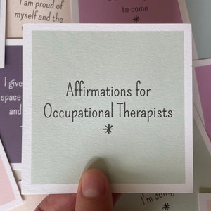 Affirmationen für OTs die mit Kindern und Erwachsenen arbeiten | Ergotherapie Geschenke | Zukunft OT | 1 Schulabschluss Geschenk TÜV | COTA