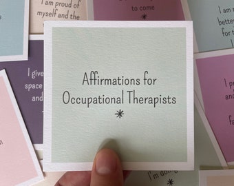 Affirmations for OTs working with kids and adults | occupational therapy gifts | Future OT | Grad school gift | MOT | COTA