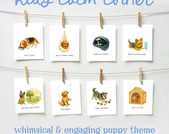 Watercolor Puppy Calm Down Corner | Kids Mental Wellness (Digital Download)