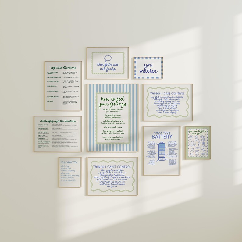 Mental Health Poster Set | Therapy Office Decor (digital Download) - Etsy