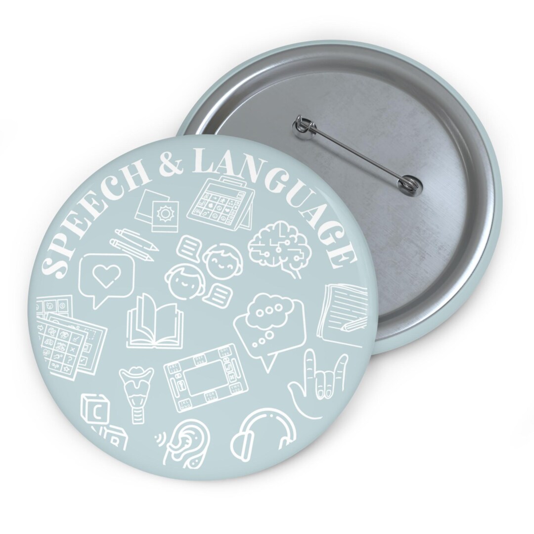 SLP Pin | Speech Language Pathology Gift, Lanyard Button - Etsy