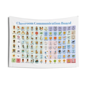 classroom communication board | AAC core board tapestry | nonverbal communication aid for school