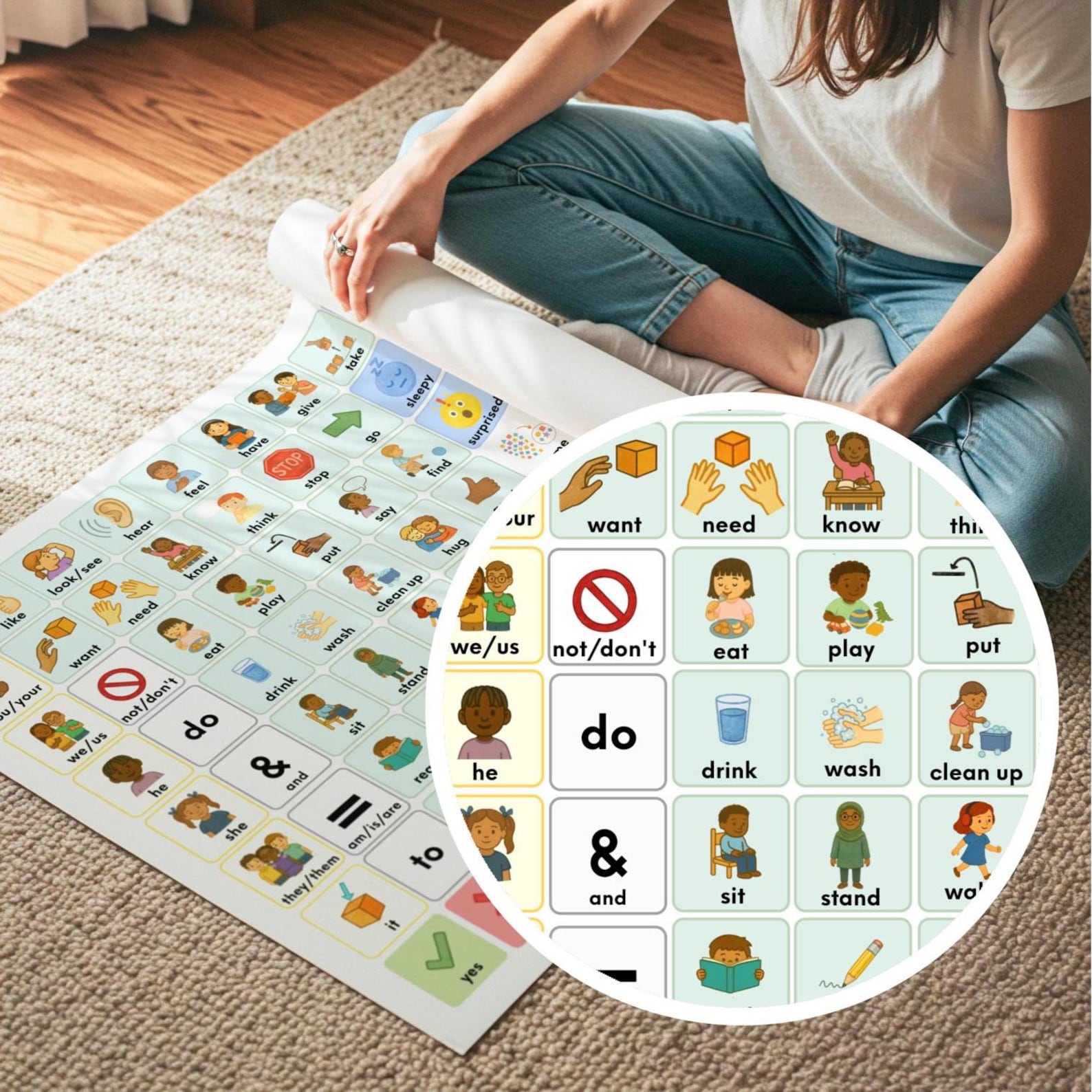 AAC Core Board Poster, Communication Aid - Etsy