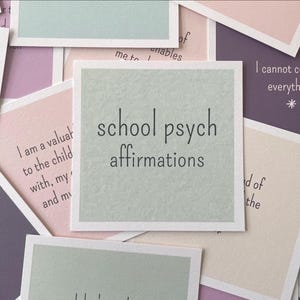 School Psychologist Affirmation Cards | Digital Download