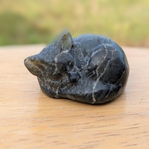 Labradorite Cat Carving