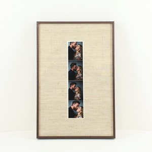 Maßgefertigter Holzrahmen 20x30 + Leinenpassepartout für Foto/Polaroid