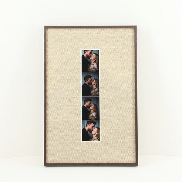 Custom wooden frame 20x30 + linen passe-partout for photo/polaroid