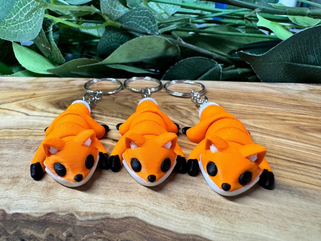 Cute Articulated Fox Keychain / 3D Printed / Cute Fox - Etsy
