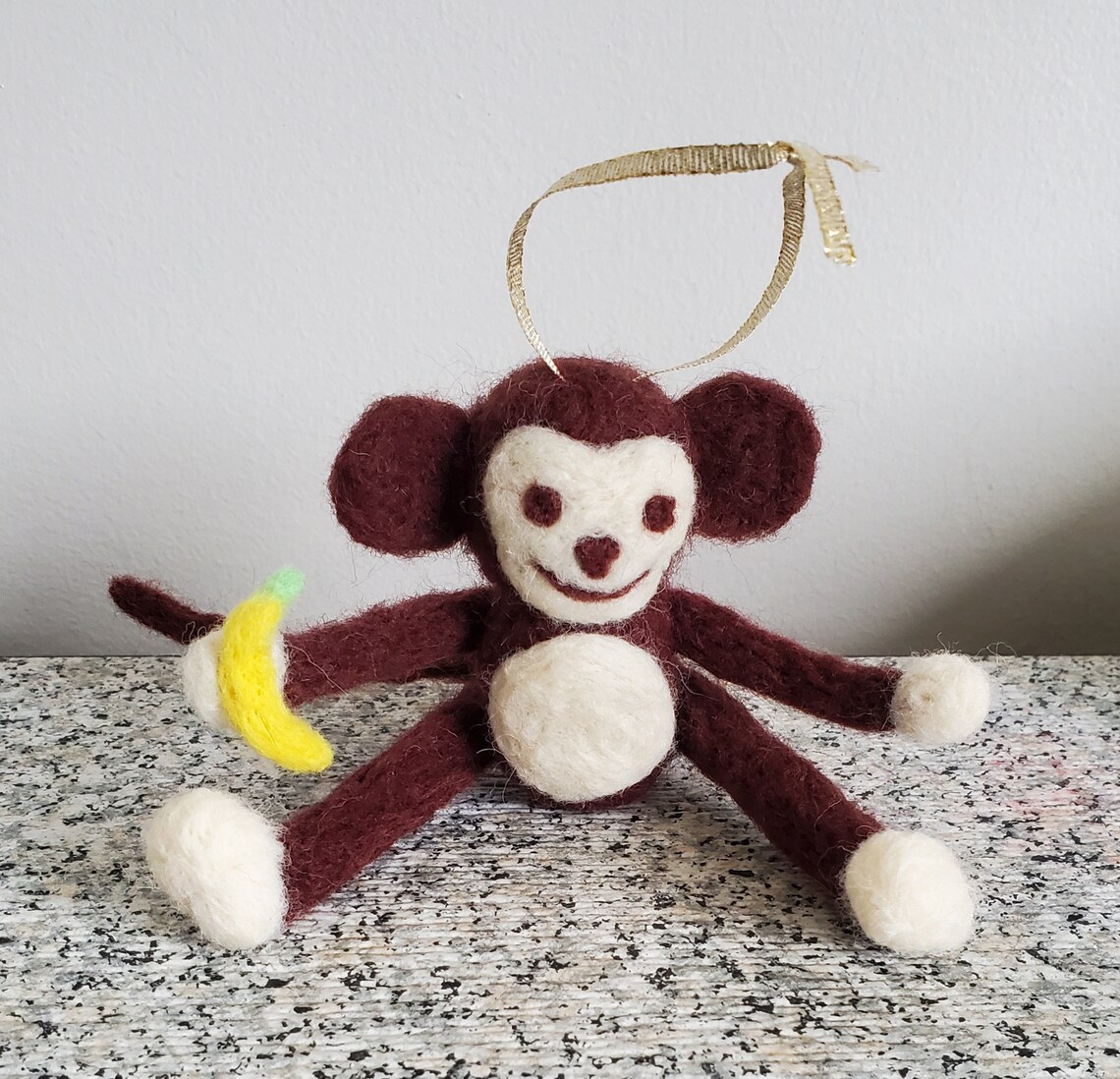 Needle Felted Monkey Ornament Etsy