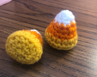 Crochet Candy Corn Pattern, Candy Corn Crochet Pattern, Candy Corn Decor, Crochet Fall Decor Patterns, Crochet Halloween Pattern, Fall Craft