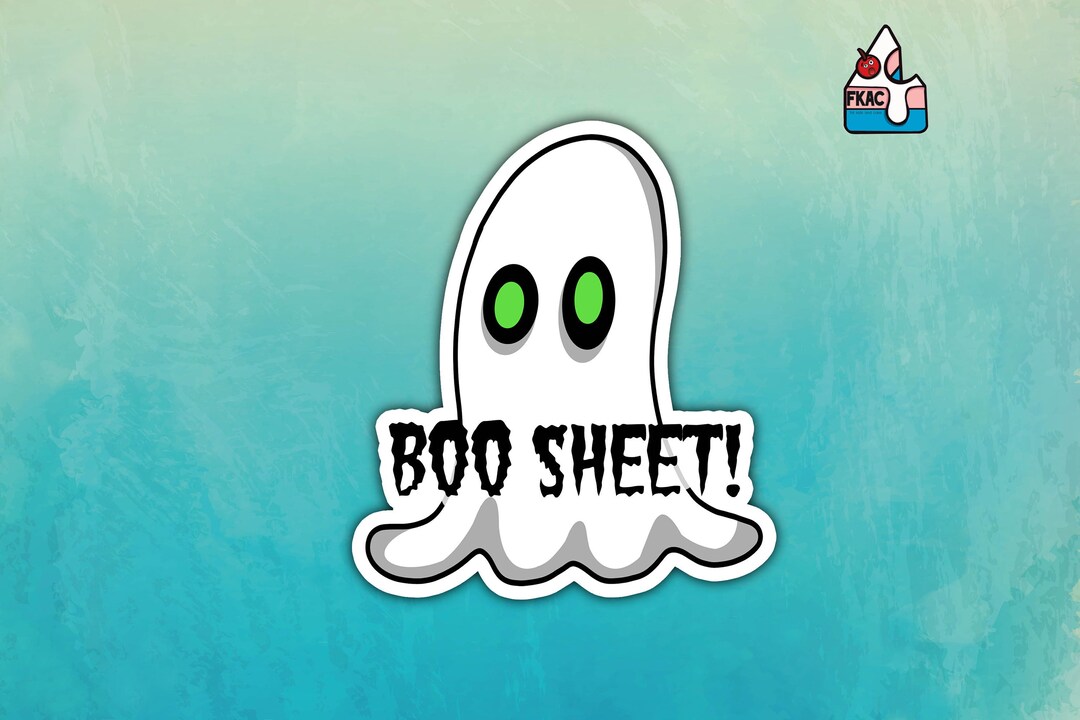 Boo Sheet Sticker Cute Ghost Sticker Funny Ghost Sticker Boo Sheet Cute ...