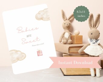 Cartello per baby shower "Prenditi un regalo": 8,5x11 stampabile (download digitale)