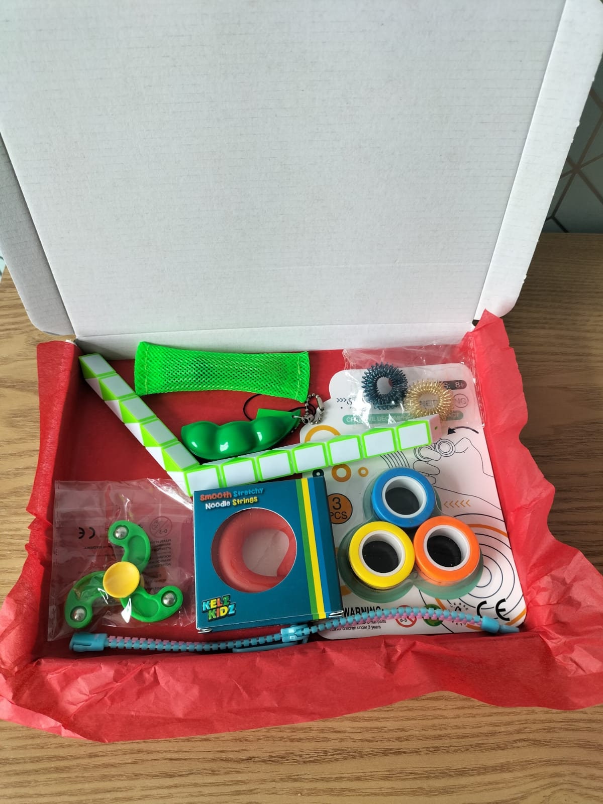box of fidget toy