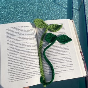 Crochet Sprout Leaf Headphone Accessory/Leaf Bookmark/ Cable Tie| Handmade Bouquet| For Mom| Gift for Mom| Gift for her| Birthday Sister Mom
