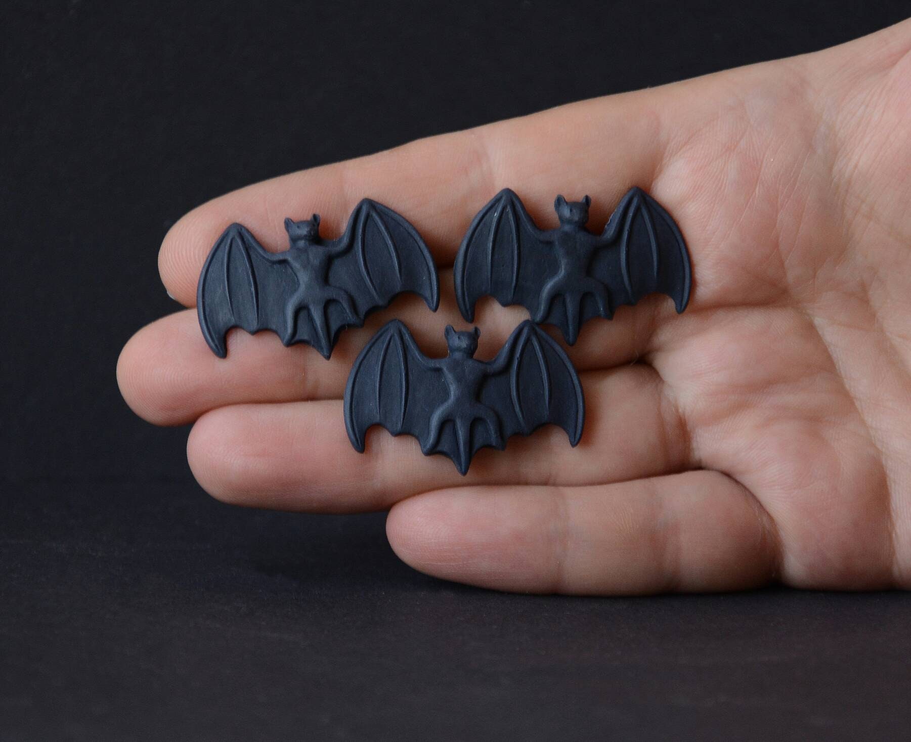 Black bat pins Aesthetic pins set Polymer clay pins Etsy