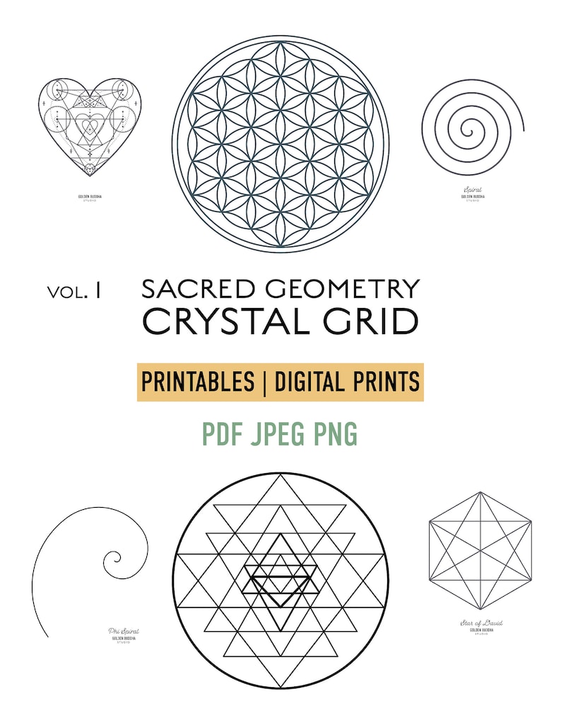 Crystal Grid Printable VOL 1 Sacred Geometry Printable - Etsy Canada