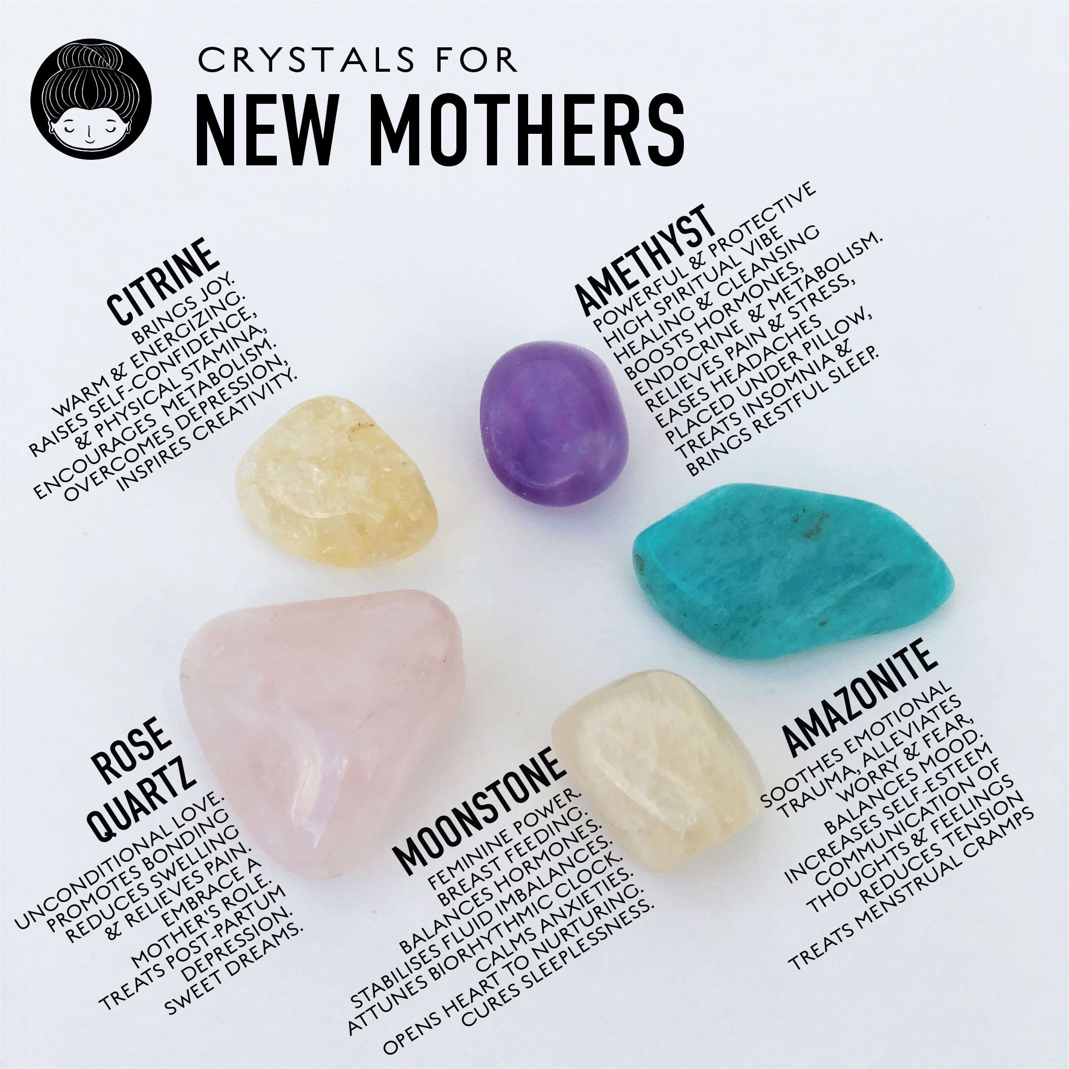 New Mom Crystal Gift Set New Mom Crystal Set with Display Etsy