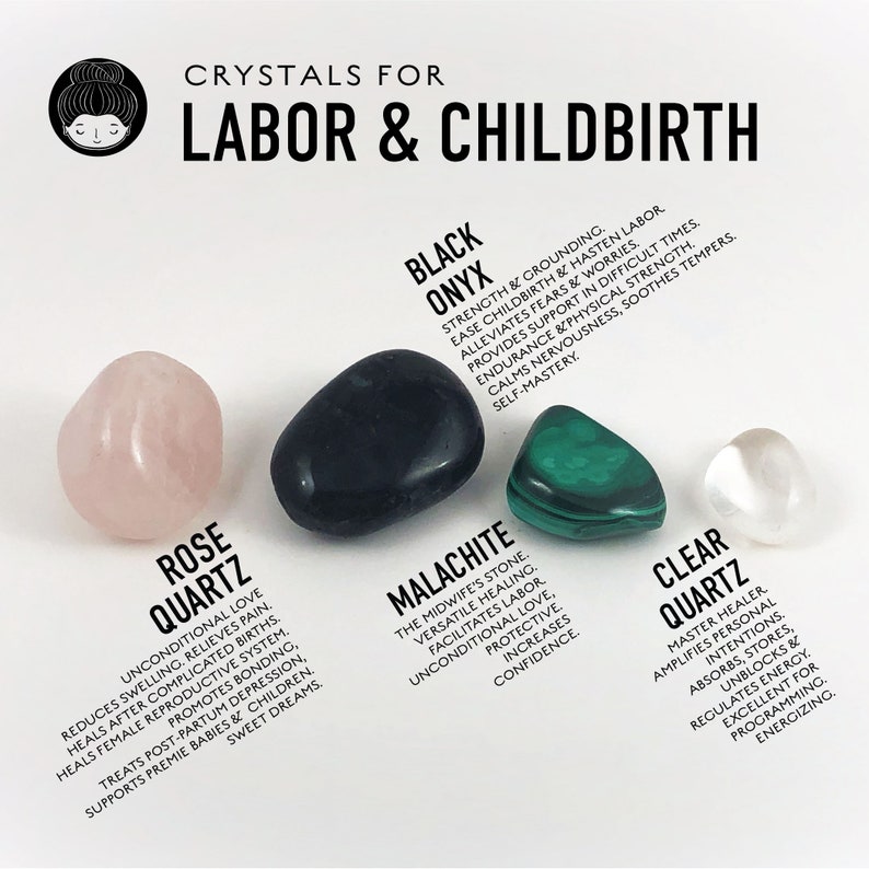 Labor and Delivery Healing Crystal Set Pregnancy Crystal Set Etsy