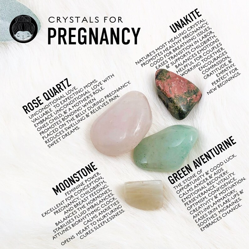 Pregnancy Crystal Set With Box Healing Pregnancy Stones With Etsy