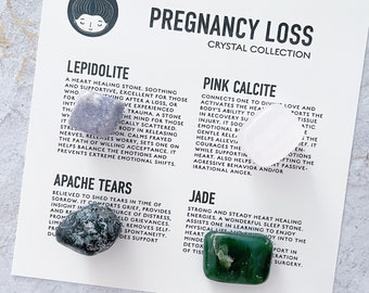 Miscarriage Pregnancy Loss Crystal Collection, Miscarriage and Grief Gift Set