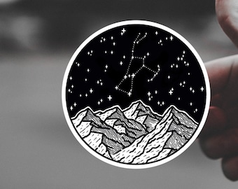 Orion constellation sticker for laptop, water bottle or notebook, nice gift for friends