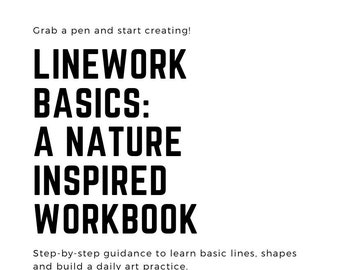 Workbook for line drawing basics, instant download and print at home