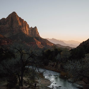 Zion Nationalpark - Utah Wüste Sonnenuntergang Landschaft - Fotografie Druck - Fine Art Wand-Dekor